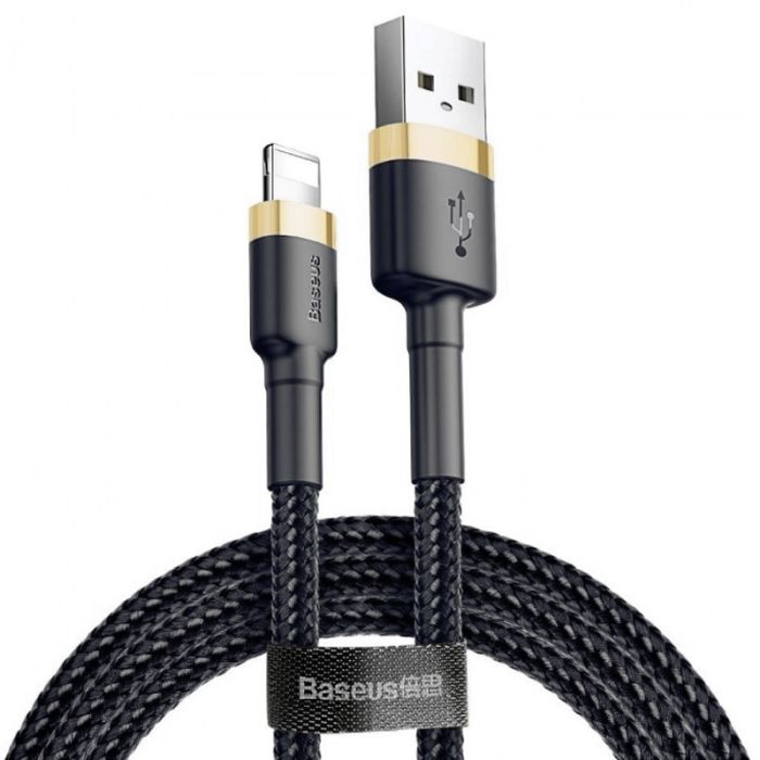 Дата кабель Baseus Cafule Lightning Cable 2.4A (1m) (CALKLF-B) Золотой