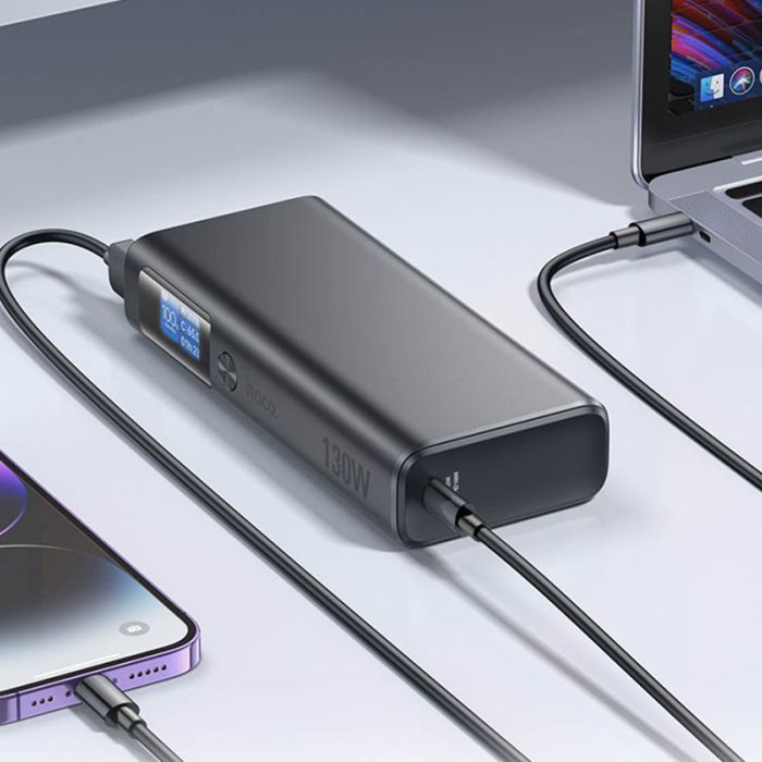 Портативное ЗУ Power Bank Hoco Q17B Electric 130W 20000 mAh Space