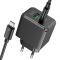 Мережна зарядка Hoco CS14A PD20W+QC3.0 (1USB-A/1C) + Type-C to Type-C Black