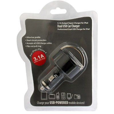 Автозарядка два USB 2,1А+1,0A