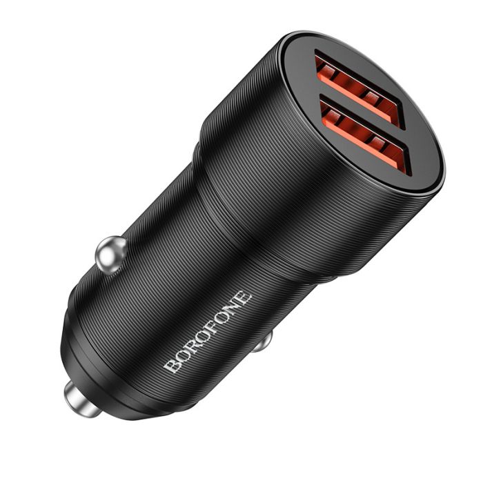Автомобільна зарядка Borofone BZ19 Wishdom (2A) Black