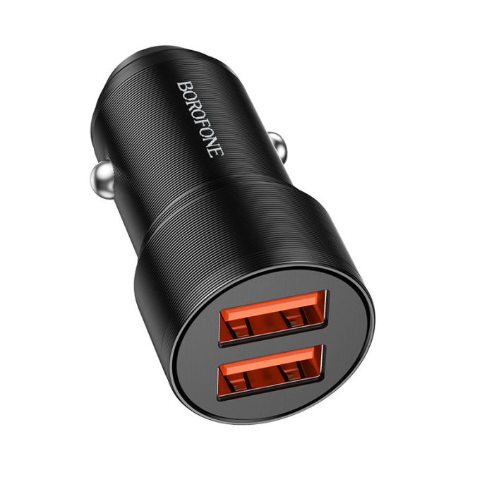 Автомобільна зарядка Borofone BZ19 Wishdom (2A) Black