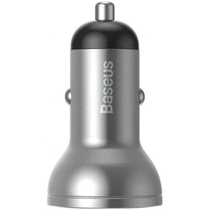 ОзУ Baseus Digital Display Dual USB 4.8A Car Charger 24W (CCBX) Серебряный