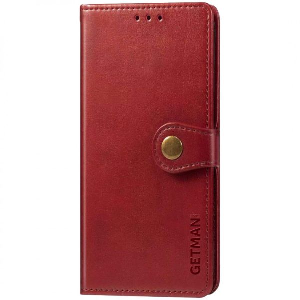 Шкіряний чохол-книжка GETMAN Gallant (PU) для Xiaomi Redmi 12 Red