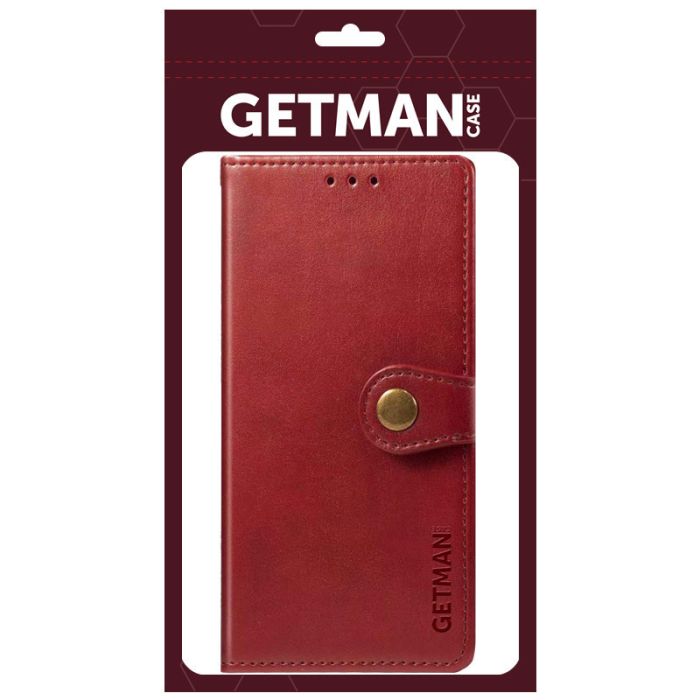 Кожаный чехол-книга GETMAN Gallant (PU) для Xiaomi Redmi 12 Red