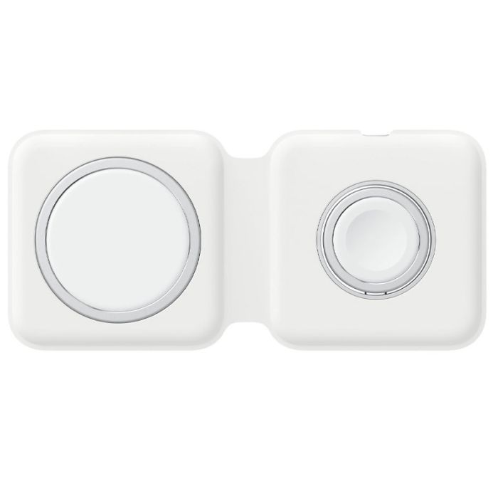 Бездротова зарядка Wireless Charger with Magsafe 2in1 для Apple (AAA) (box) White