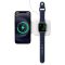 Бездротова зарядка Wireless Charger with Magsafe 2in1 для Apple (AAA) (box) White