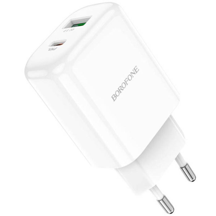 СЗУ Borofone BN4 PD20W+QC3.0 (1USB/1Type-C/3A) Белый