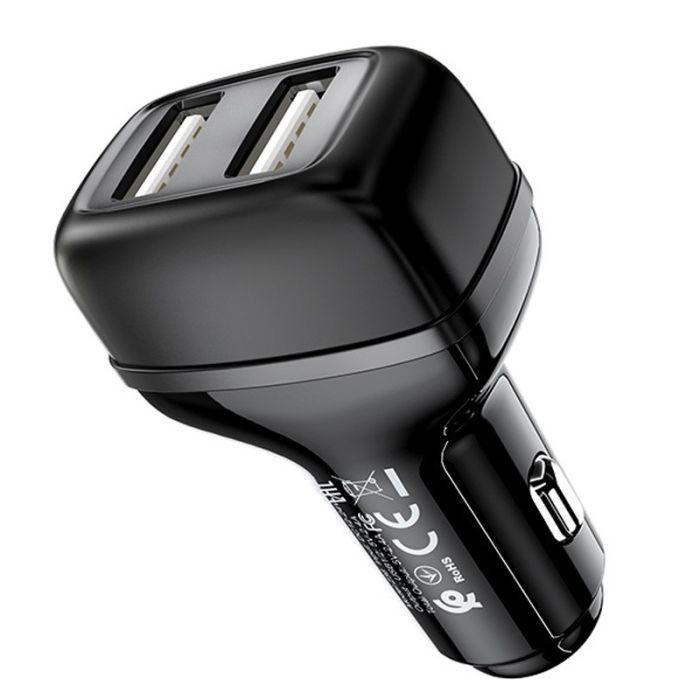 Автомобільна зарядка Hoco Z36 (2USB/2.4A) Чорний