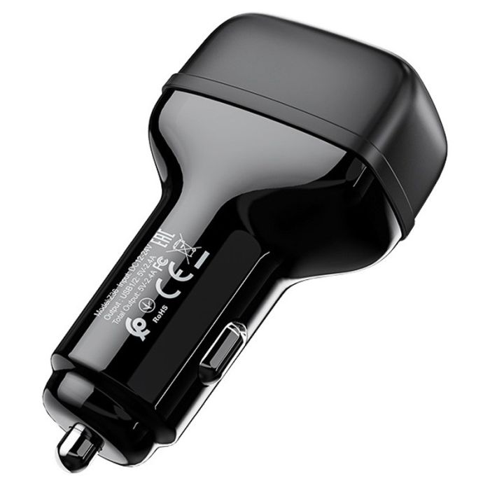 Автомобільна зарядка Hoco Z36 (2USB/2.4A) Чорний