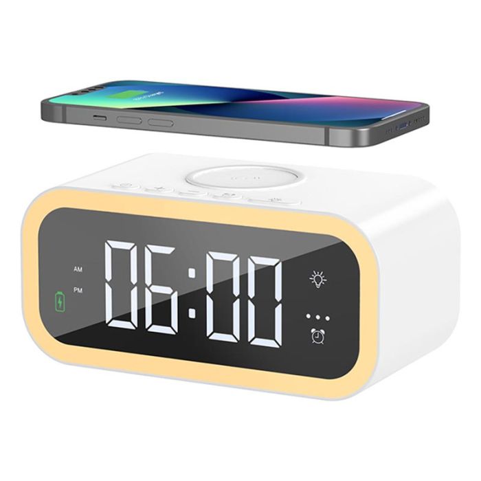 Бездротова зарядка WIWU Wi-W015 2 in 1 Time Wireless Charger White