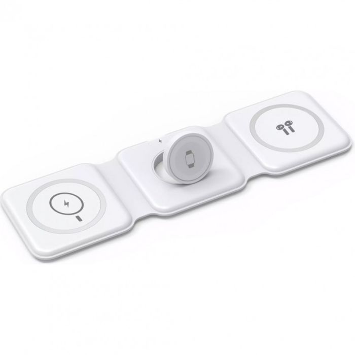 Бездротова зарядка WIWU M6 3 in 1 Wireless Charger White
