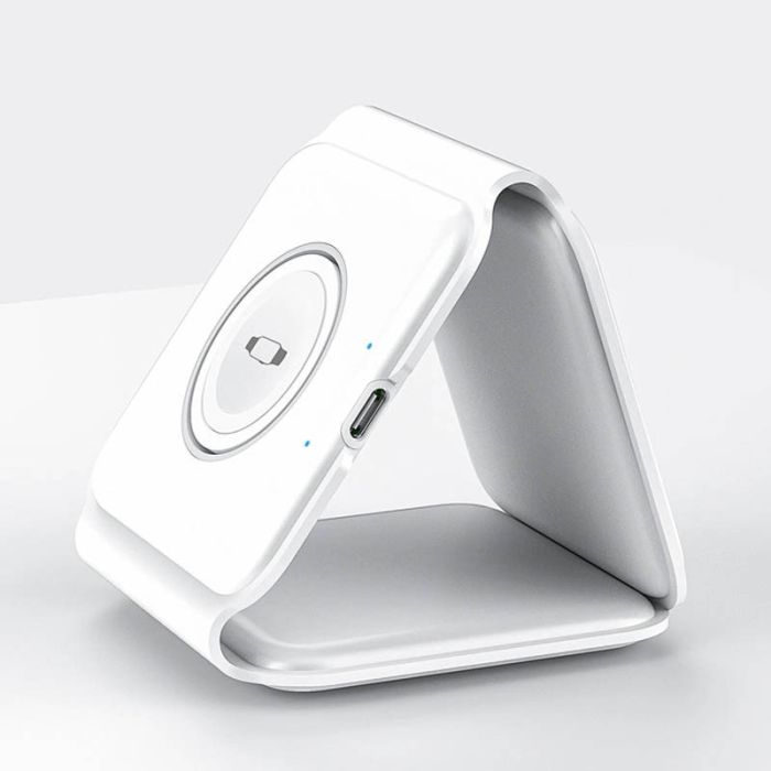 Бездротова зарядка WIWU M6 3 in 1 Wireless Charger White