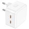 Мережева зарядка Borofone BA76A Source PD35W (2Type-C) White