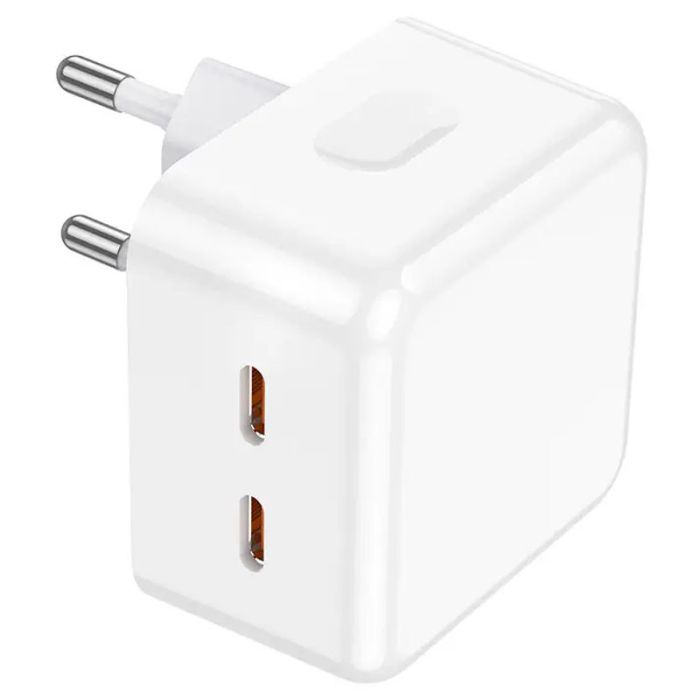 Мережева зарядка Borofone BA76A Source PD35W (2Type-C) White