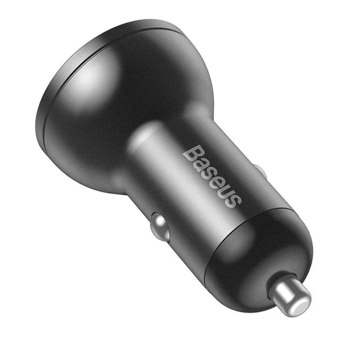 Автомобільне заряджання Baseus Digital Display Dual USB 4.8A Car Charger 24W (CCBX) Срібний