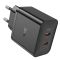 Мережева зарядка Hoco N35 Streamer PD45W (2C) Black