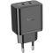 Мережева зарядка Hoco N35 Streamer PD45W (2C) Black