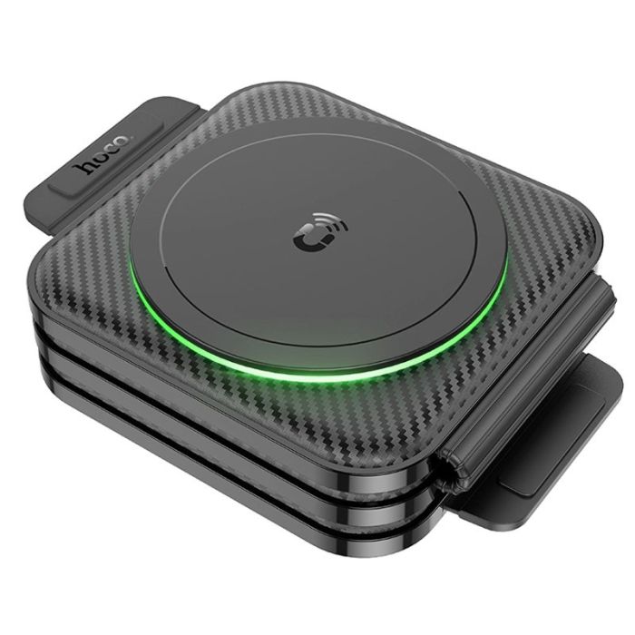 Бездротова зарядка Hoco CQ4 Unique 3-in1 Black