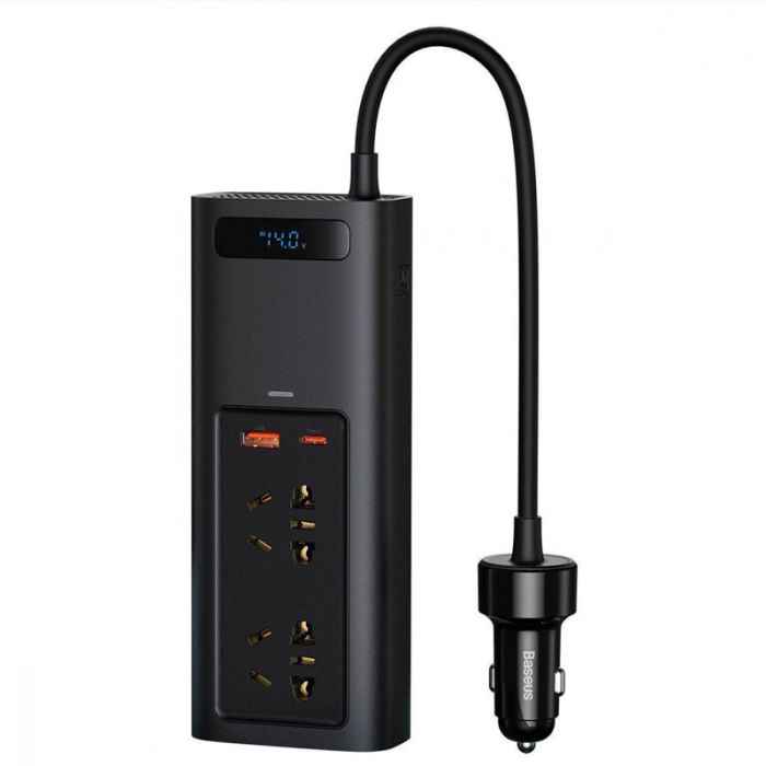 Автомобільна зарядка Baseus інвертор In-car Inverter 150W (220V CN/EU) (CRNBQ-A01) Black