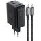 Мережеве заряджання Acefast A17 65W GaN multi-function HUB + кабель Type-C to Type-C Black
