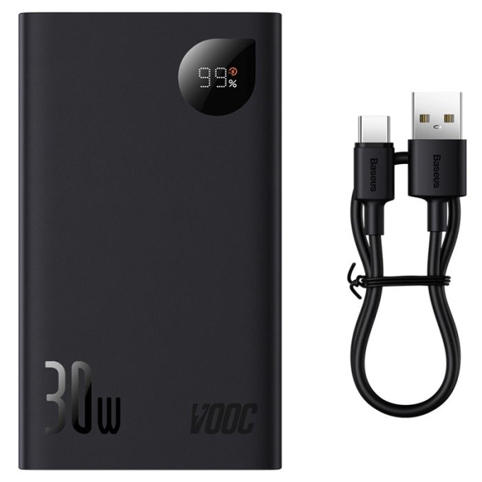 Портативное ЗУ Power Bank Baseus Adaman2 Digital Display 30W VOOС OS 20000 mAh (PPAD050101) Black