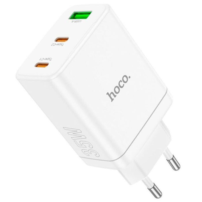 Мережева зарядка Hoco N33 Start PD35W (2C/1A) White
