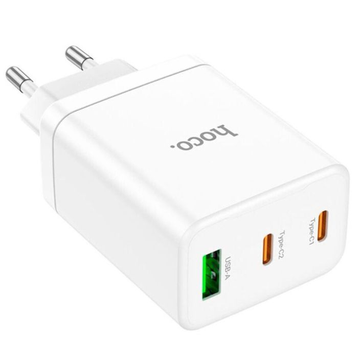 Мережева зарядка Hoco N33 Start PD35W (2C/1A) White