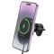 Автотримач із бездротовою зарядкою Hoco HW12 Guardian magnetic (air outlet) Black