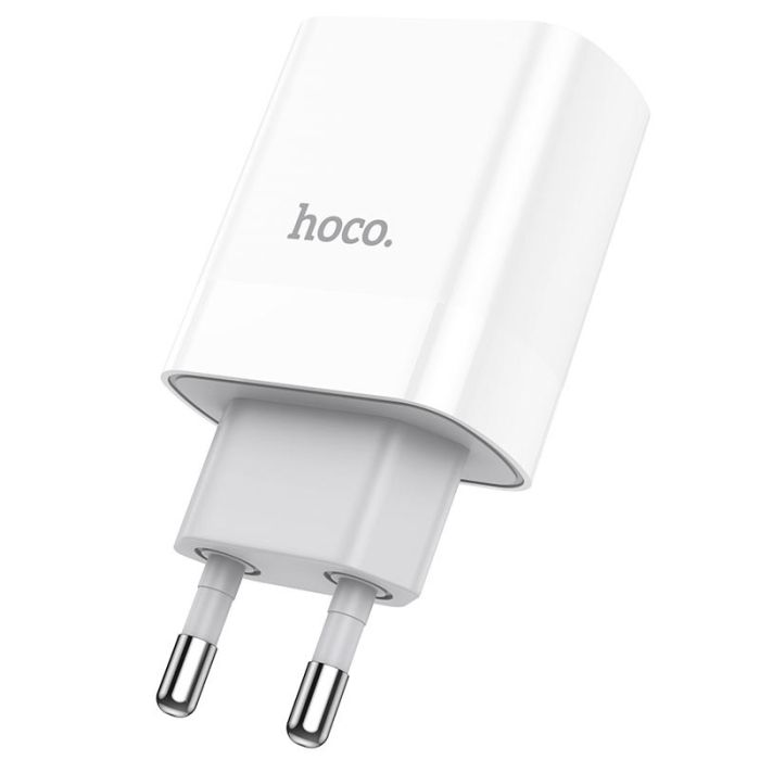 Мережеве заряджання HOCO C80A Rapido PD20W+QC3.0 Type-C + USB Білий