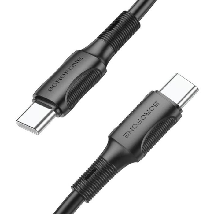Дата кабель Borofone BX80 Type-C to Type-C 60W (1m) Черный