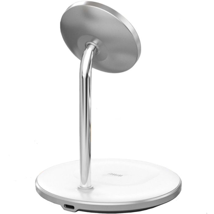 Беспроводная зарядка WIWU Wi-W019 2 in 1 15W White