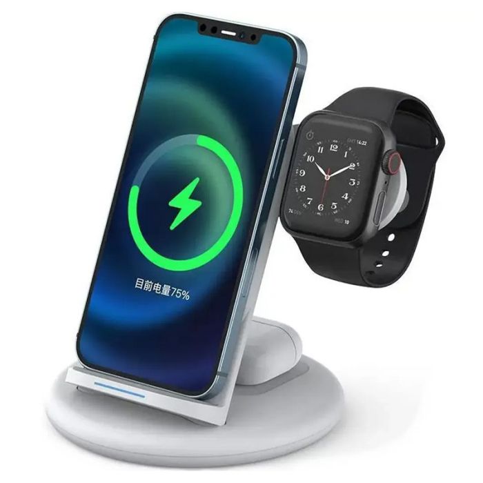 Бездротова зарядка WIWU Power Air 3 in 1 Wireless Charger White