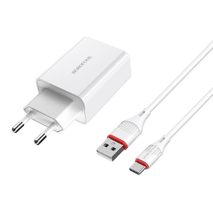 Зарядное устройство для планшета Hoco Borofone BA21A QC3.0 1USB/3A + Type-C