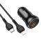 Автомобильная зарядка Hoco NZ5 Smooth road PD30W + QC3.0 + Type-C to Lightning Черный