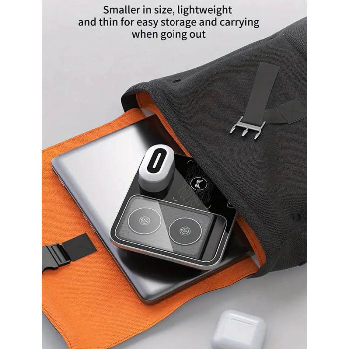 Бездротова зарядка R12 4in1 with Light Black
