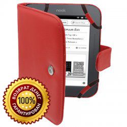 Чехол обложка для Nook 2 Simple Touch красный
