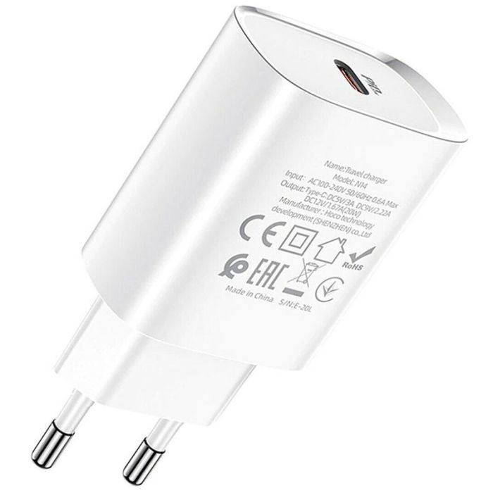 Мережева зарядка HOCO N14 PD 20W 1Type-C Білий