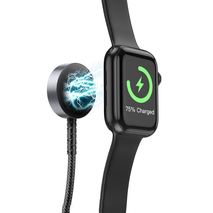 Беспроводная зарядка Hoco CW54 2in1 для Apple Watch + Type-C / Lightning White