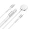 БЗУ Hoco CW54 2in1 for Apple Watch + Type-C / Lightning White