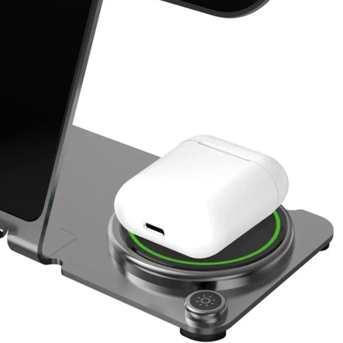 Беспроводная зарядка WIWU Wi-W005 3 in 1 беспроводная Charger Black