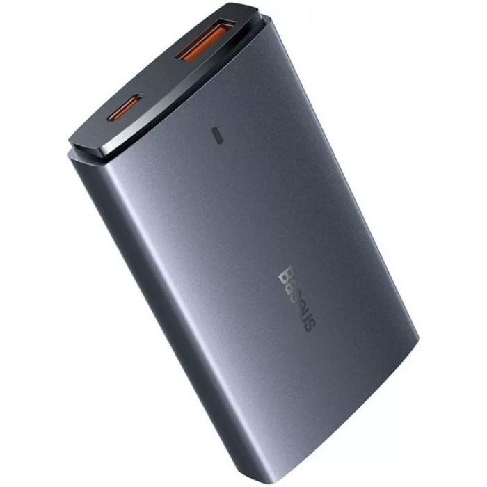 Мережева зарядка Baseus GaN5 Pro Ultra-Slim 65W Type-C+USB + Type-C to Type-C 100W (1m) (CCGP15011) Gray