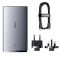 Мережева зарядка Baseus GaN5 Pro Ultra-Slim 65W Type-C+USB + Type-C to Type-C 100W (1m) (CCGP15011) Gray