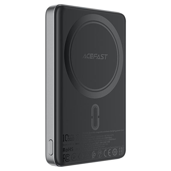 Портативное ЗУ Power Bank Acefast M12 PD20W с БЗУ 10000 mAh Black