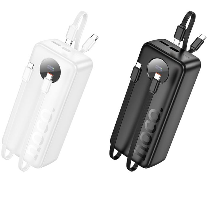 Портативное ЗУ Power Bank Hoco J132B Sabio 22.5W+PD20W with 3 cables 30000 mAh White