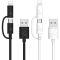 Дата кабель Usams US-SJ077 2in1 U-Gee USB to Micro USB + Lightning (1m) Черный