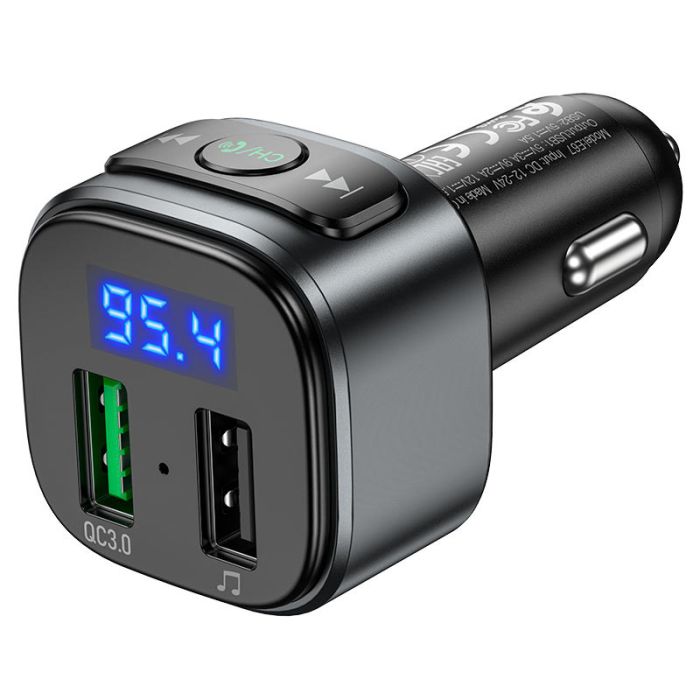 АЗУ FM модулятор HOCO E67 QC3.0 Черный