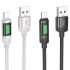 Дата кабеля Hoco U126 Lantern 2.4A USB to Lightning (1.2m) Black