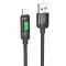 Дата кабеля Hoco U126 Lantern 2.4A USB to Lightning (1.2m) Black