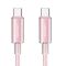 Дата кабель USAMS US-SJ660 Type-C to Type-C PD100W Cloud Series (1.2m) Pink
